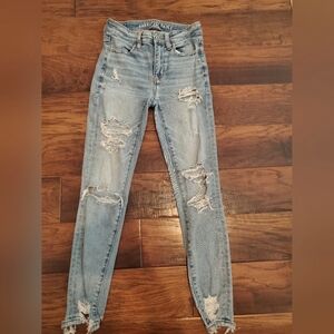 American Eagle next level stretch hi-rise jegging, size 00 short